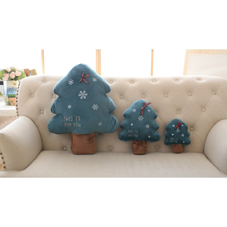 Christmas Tree Shaped Soft Cushion Comfortable Plush Pillow Stuffed Plush Toy Doll Seat Pad, Size: 22cm-13
