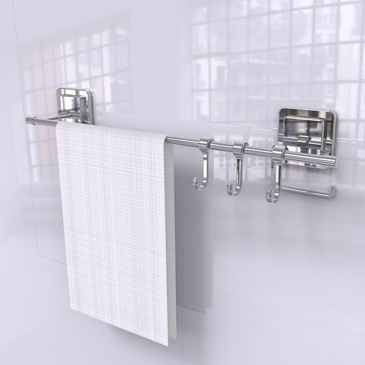 Premium Stainless Steel Chrome Towel Racks for Bathroom-1