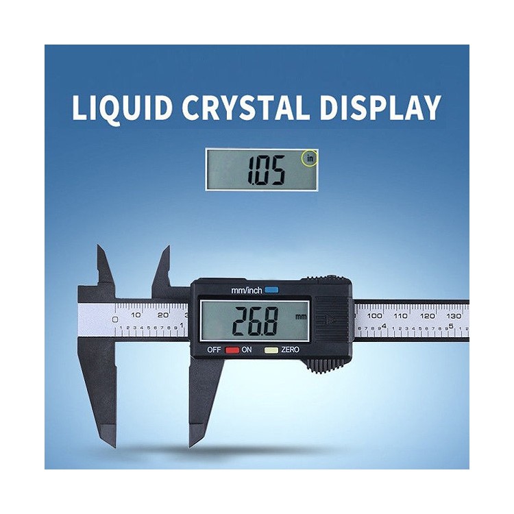 0-150mm Electronic Digital Caliper with Extra Large LCD Screen - Black-1