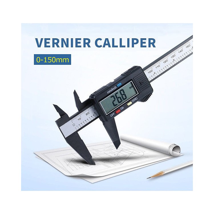 0-150mm Electronic Digital Caliper with Extra Large LCD Screen - Black-6