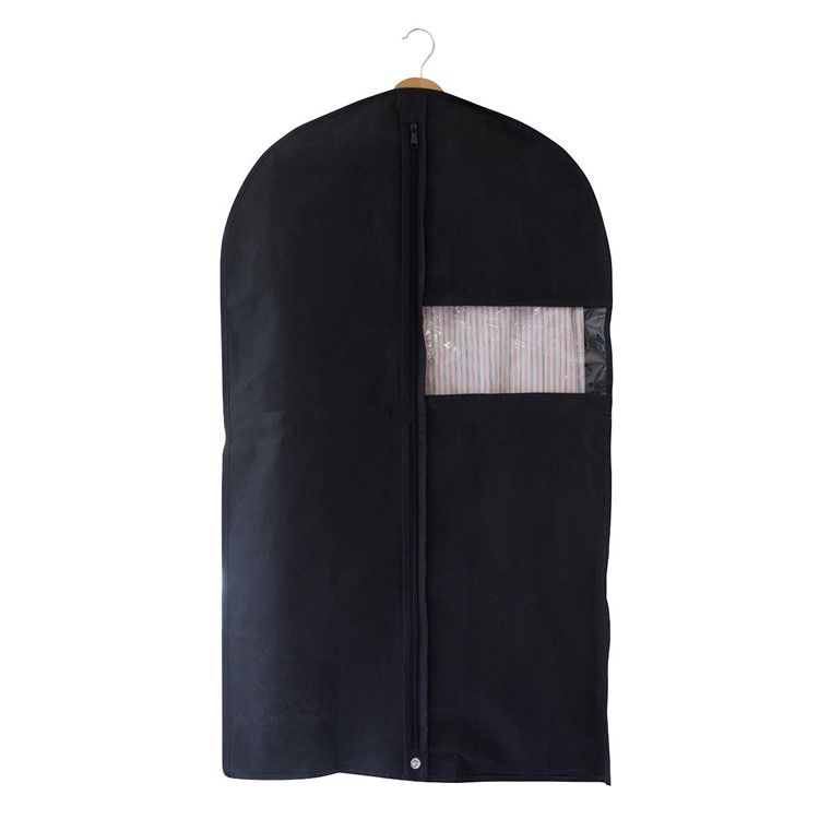 3PCS/Set Non-woven Fabric Black Garment Bag Dust Cover for Clothes-2