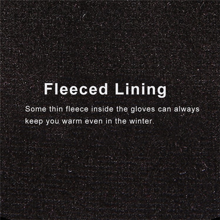 Men Full Finger Touch Screen Gloves Waterproof Warm Bike Gloves Winter Cycling Gloves - Black, Size: M-7