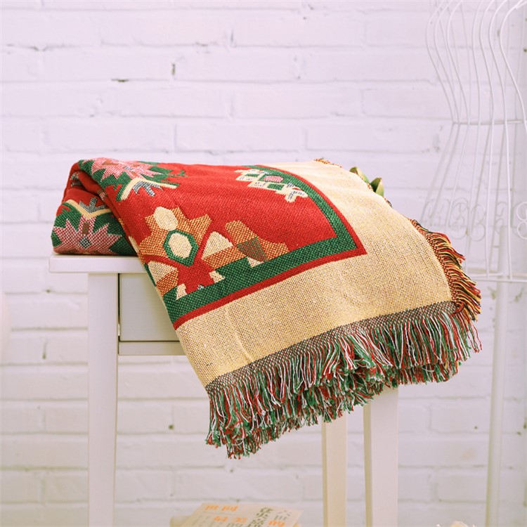 Geometric Pattern Sofa Towel Slipcover Warm Cotton Blanket, Size: 130 x 180cm-4