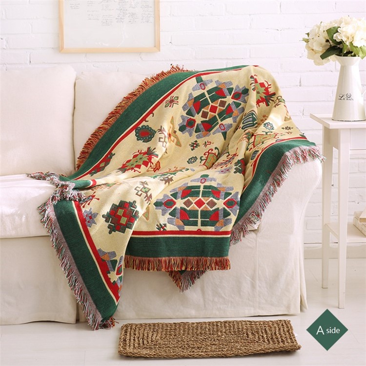 Geometric Pattern Warm Thick Chair Slipcover Cotton Sofa Thread Blanket, Size: 180 x 230cm-1