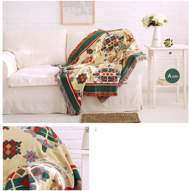 Geometric Pattern Warm Thick Chair Slipcover Cotton Sofa Thread Blanket, Size: 180 x 230cm-9