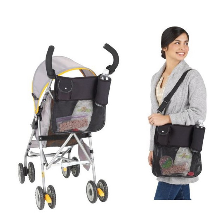 Baby Stroller Bags Organizer Carriage Pram Cart Mummy Infant Nappy Bags - Black-1