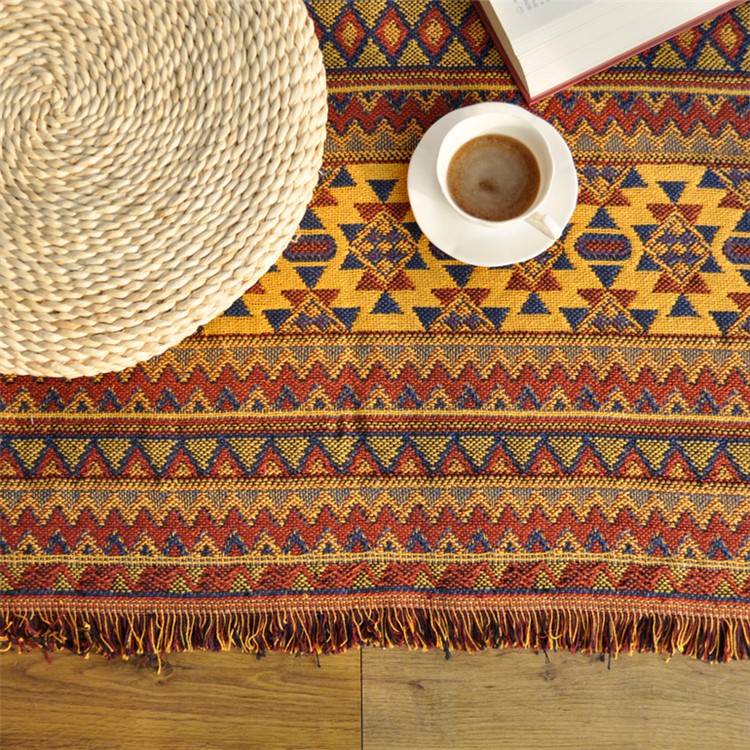 Bohemian Style Thick Cotton Blanket Home Leisure Blankets Sofa Cover Bedding Carpet with Tassels, Size: 180x230cm-5