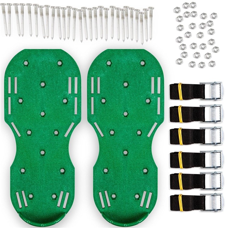 Lawn Aerator Shoes Metal Buckles and 3 Straps-3