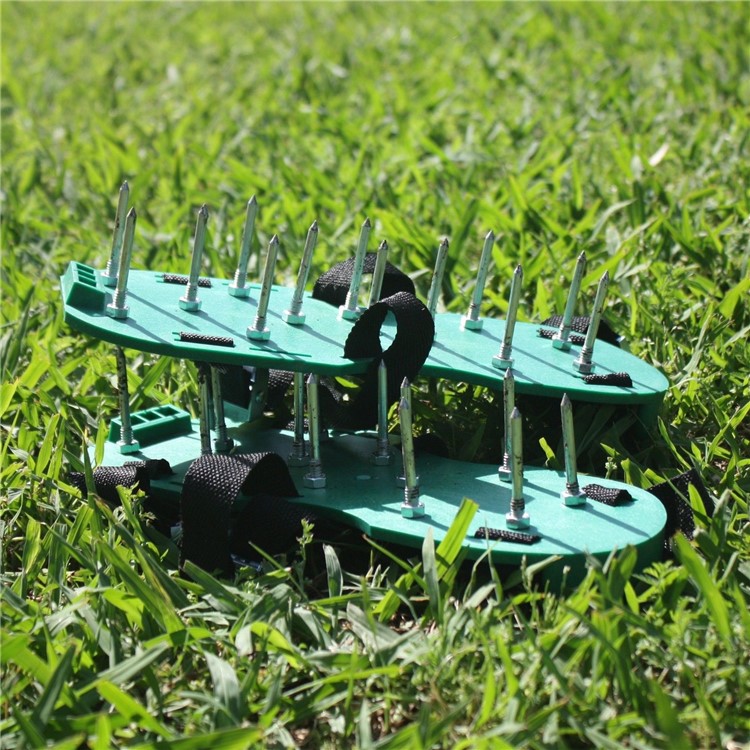 Lawn Aerator Shoes Metal Buckles and 3 Straps-5