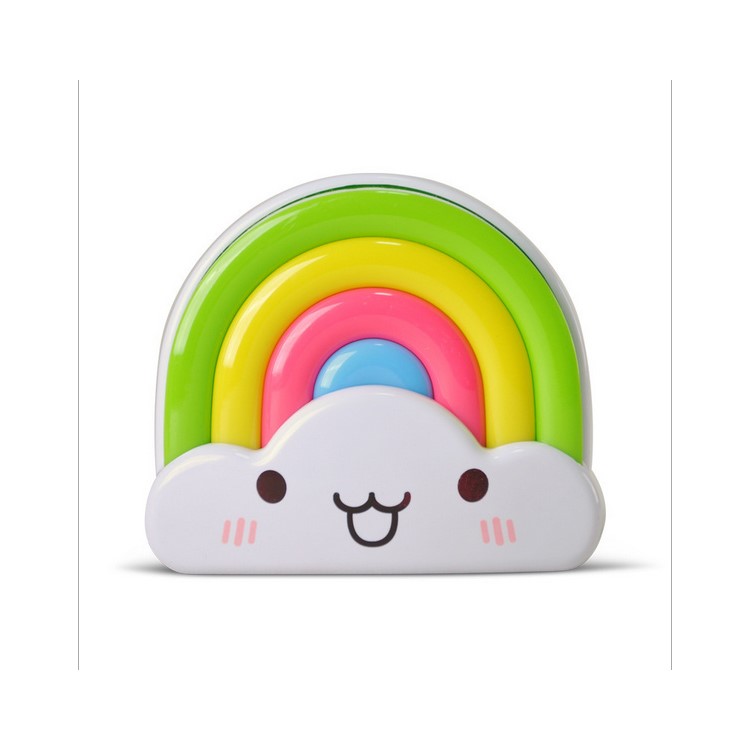 0.2W Rainbow Cloud Shaped LED Night Light Sound Light - Green-1
