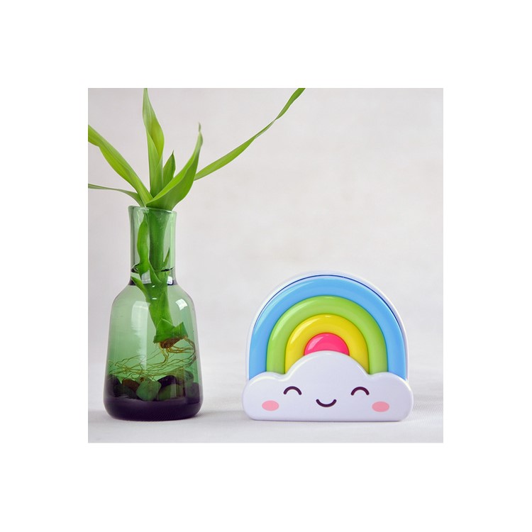0.2W Rainbow Cloud Shaped LED Night Light Sound Light - Green-2