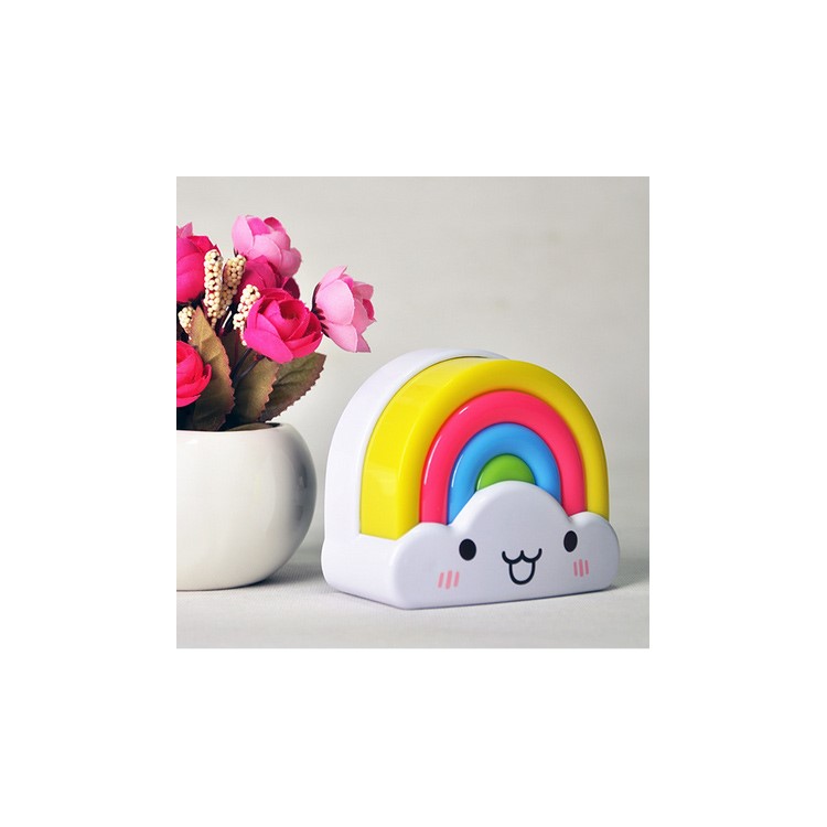 0.2W Rainbow Cloud Shaped LED Night Light Sound Light Lamp - Blue-2
