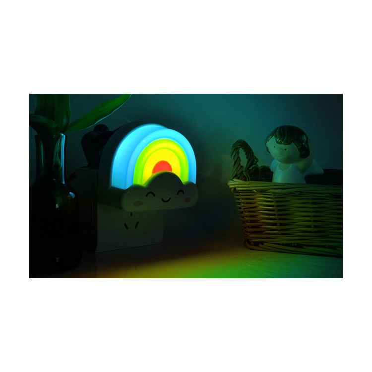 0.2W Rainbow Cloud Shaped LED Night Light Sound Light Lamp - Blue-4