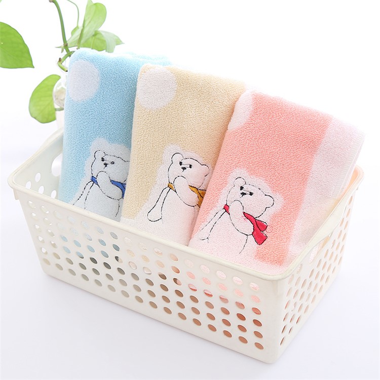 3PCS Cute Bear Pattern 35 x 75cm Pure Cotton Towels-7