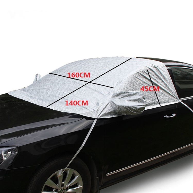Stylish Car Windshield Snow Cover Anti-UV Snow Sunshade Protection Cover - Size: S (160x140x45cm)-5