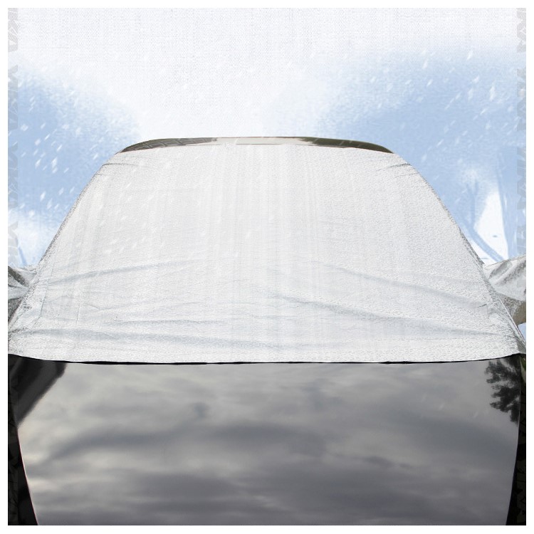 Car Half Cover Sunshade Waterproof Car Snow Shield Anti-UV Snow Protection Cover - Size: L (175x140x65cm)-2