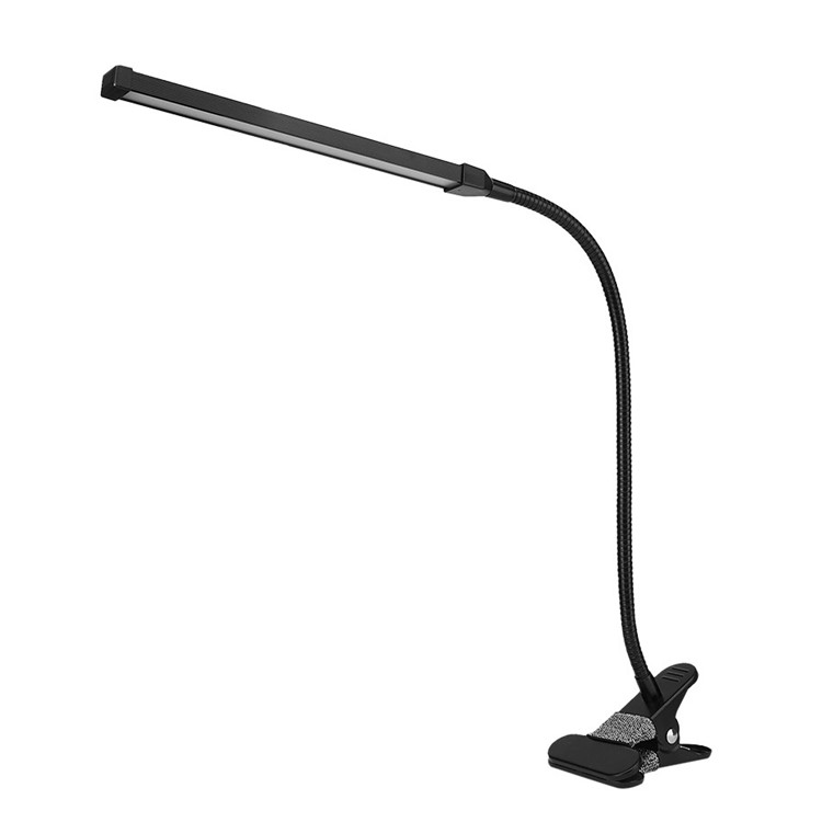 Flexible LED Gooseneck Desk Table Lamp Dimmable Clip Light 2 Lighting Modes - Black-2