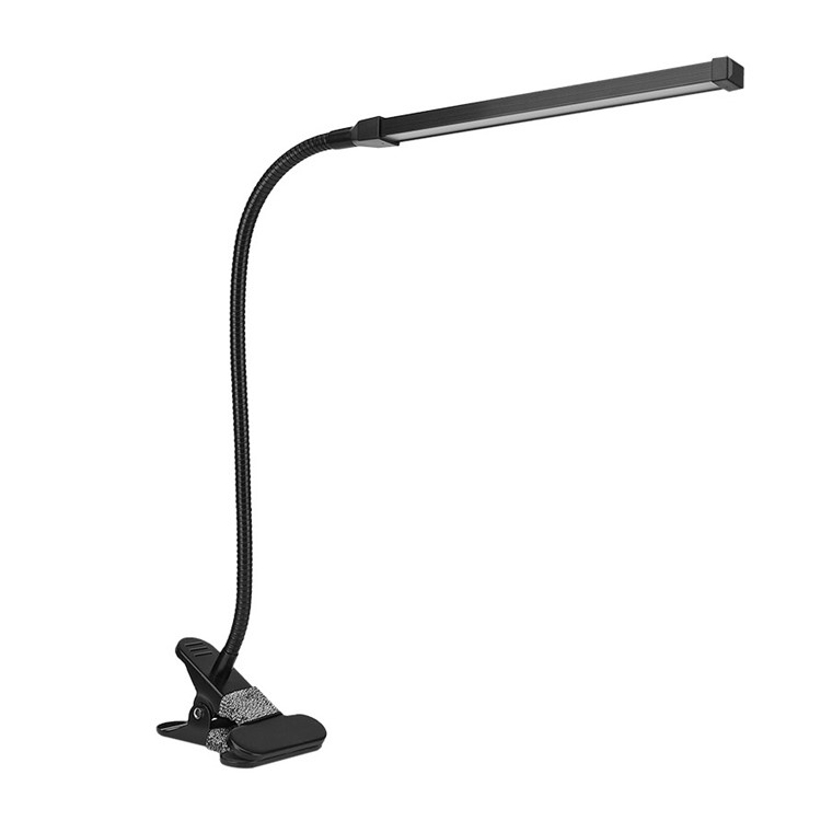Flexible LED Gooseneck Desk Table Lamp Dimmable Clip Light 2 Lighting Modes - Black-3