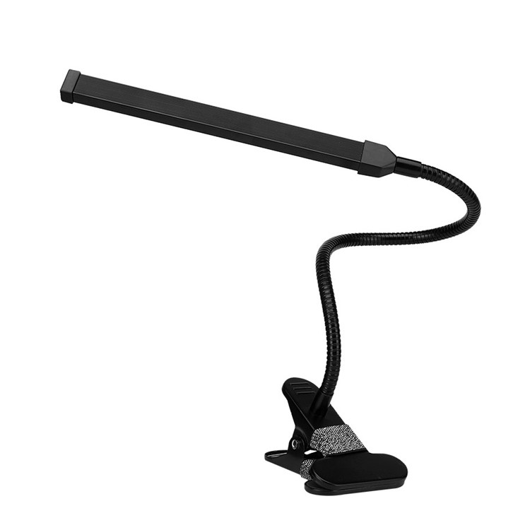 Flexible LED Gooseneck Desk Table Lamp Dimmable Clip Light 2 Lighting Modes - Black-5