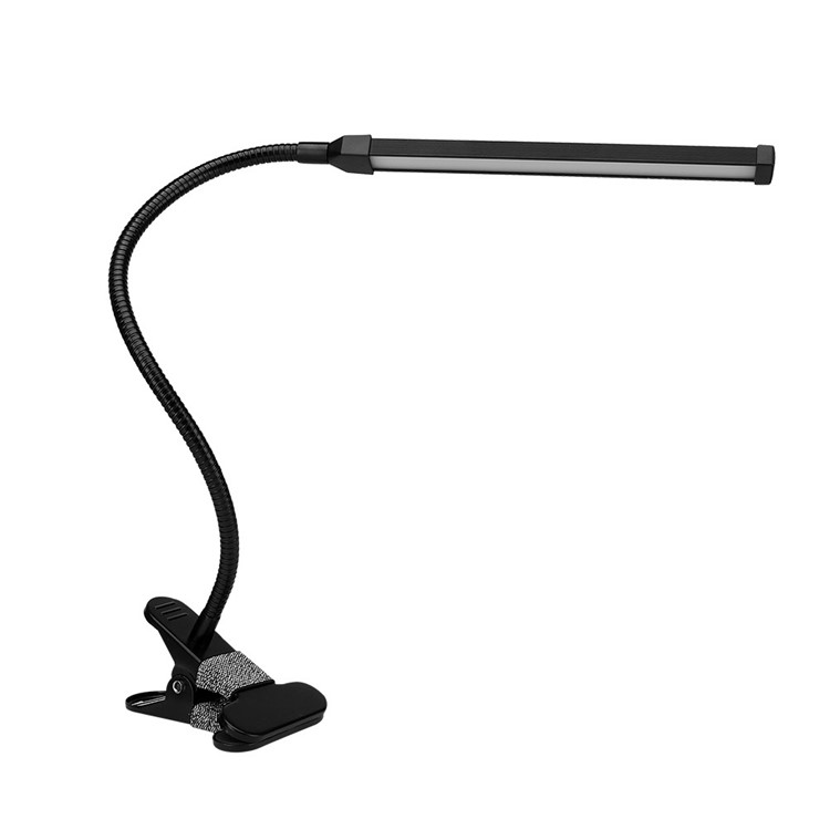 Flexible LED Gooseneck Desk Table Lamp Dimmable Clip Light 2 Lighting Modes - Black-6