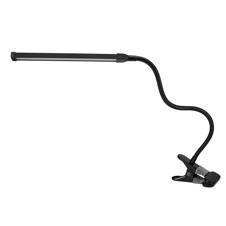 Flexible LED Gooseneck Desk Table Lamp Dimmable Clip Light 2 Lighting Modes - Black-7