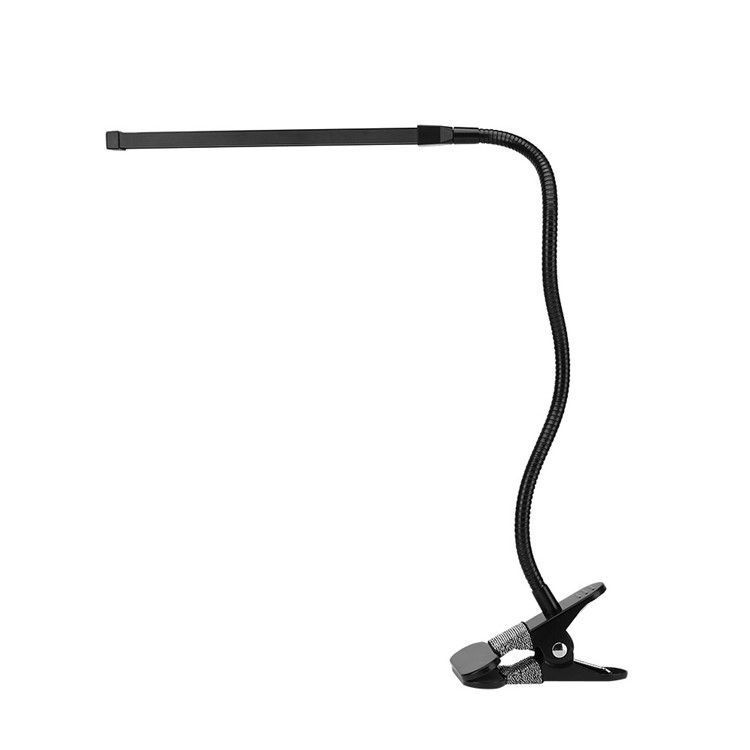 Flexible LED Gooseneck Desk Table Lamp Dimmable Clip Light 2 Lighting Modes - Black-8