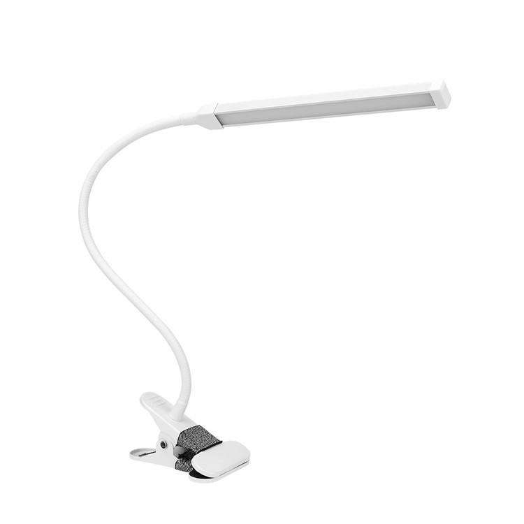 Dimmable Eye-Care LED Desk Lamp Clip On Flexible Gooseneck Table Light - White-3