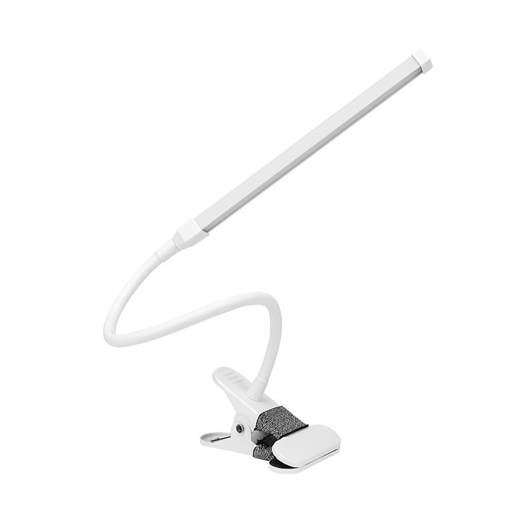 Dimmable Eye-Care LED Desk Lamp Clip On Flexible Gooseneck Table Light - White-4