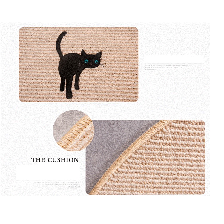 New Arrival 80cm Cat Pattern Bedroom Carpet Kawaii Kids Play Mat Anti-slip Hallway Rugs - Beige-3