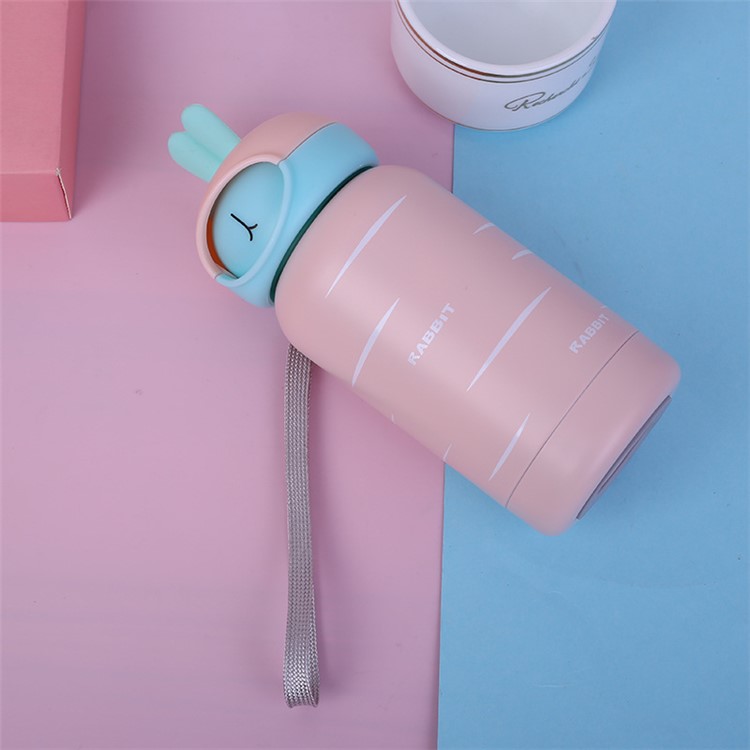 300ml Children Cute Stainless Steel 304 Insulated Cup Beverage Bottle - Pink / Blue-1