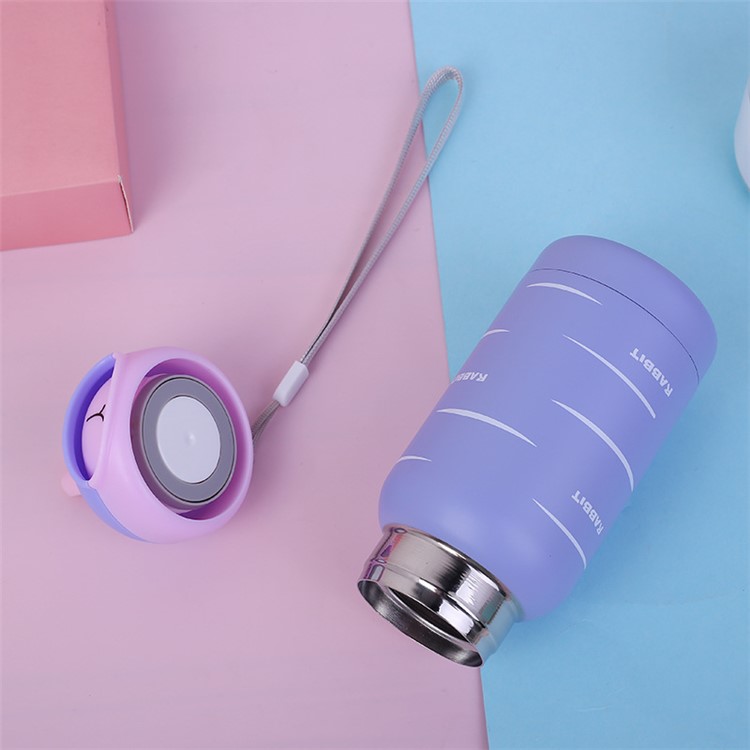 300ml Cute Stainless Steel 304 Insulated Cup Beverage Bottle - Purple / Pink-2