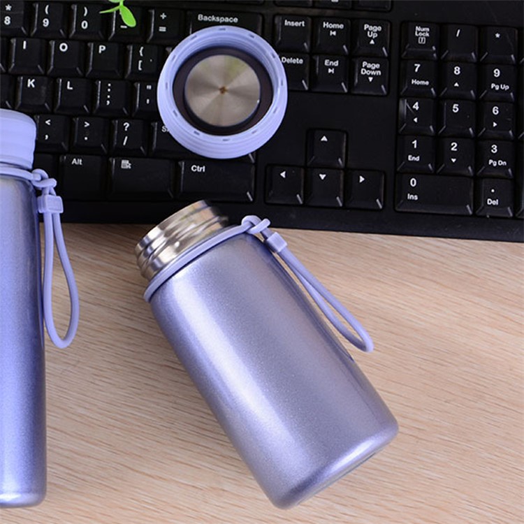 Simple Style Vacuum Water Cup Stainless Steel Warm Keeping Water Bottle - 300ml / Purple-1