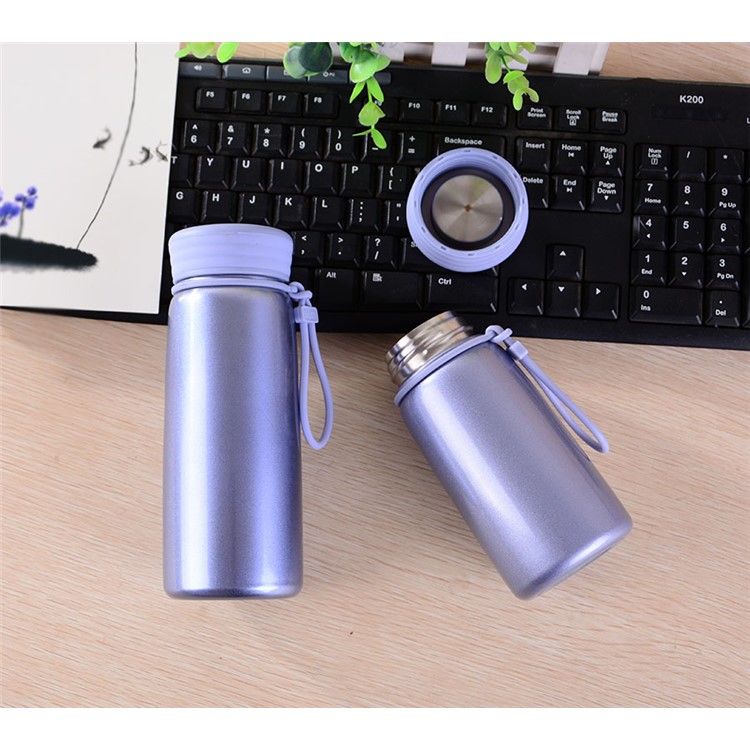 Simple Style Vacuum Water Cup Stainless Steel Warm Keeping Water Bottle - 300ml / Purple-2