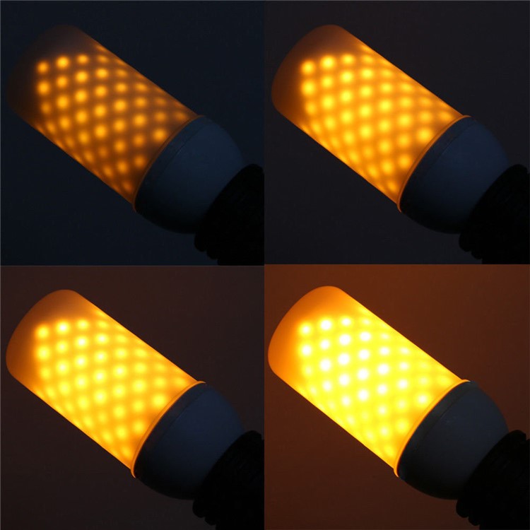 Three-mode LED Burning Fire Effect Bulb 360 Degree Dynamic Lighting - E27-3