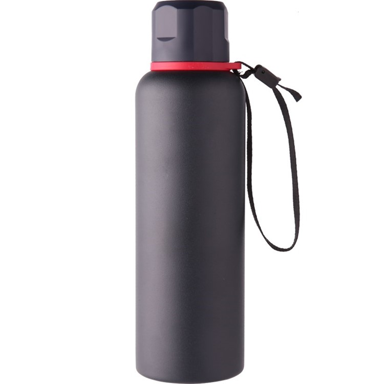 Stainless Steel Vacuum Insulated Thermos Bottle 550ML Sport Beverage Bottle - Black-1