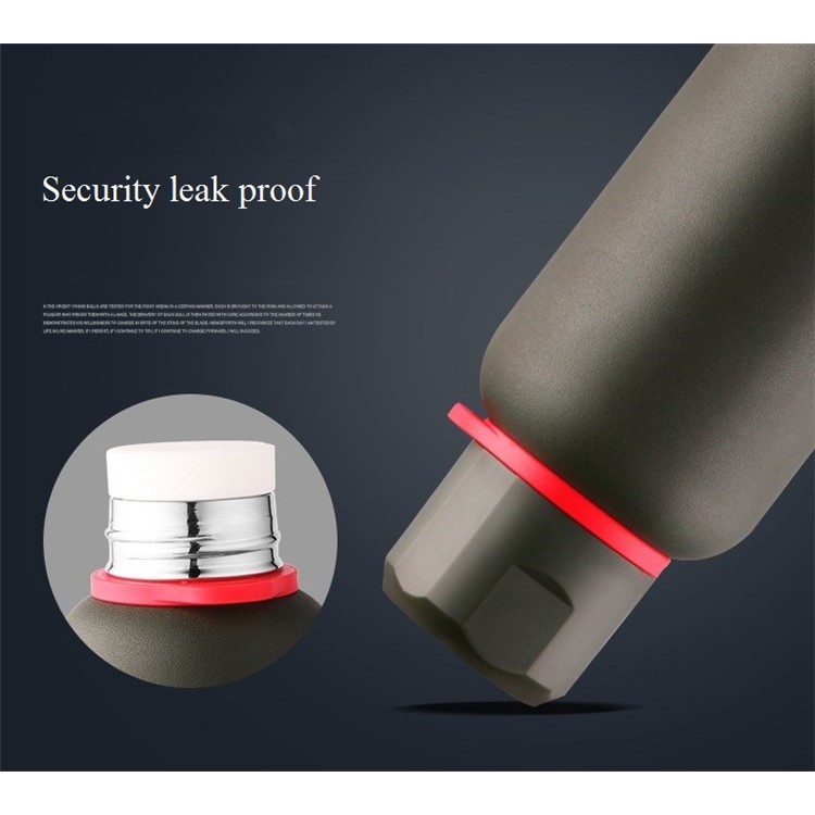 Stainless Steel Vacuum Insulated Thermos Bottle 550ML Sport Beverage Bottle - Black-2