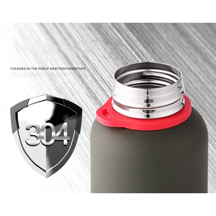 Stainless Steel Vacuum Insulated Thermos Bottle 550ML Sport Beverage Bottle - Black-4