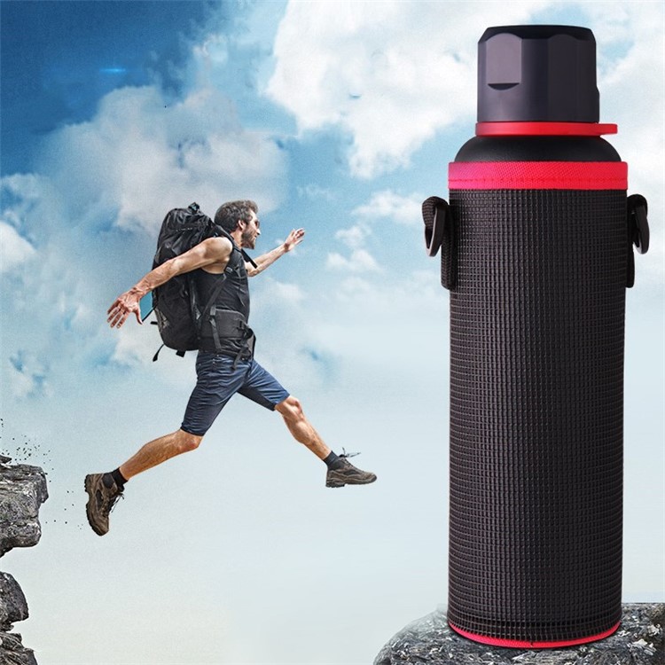 Stainless Steel Vacuum Insulated Thermos Bottle 550ML Sport Beverage Bottle - Black-6