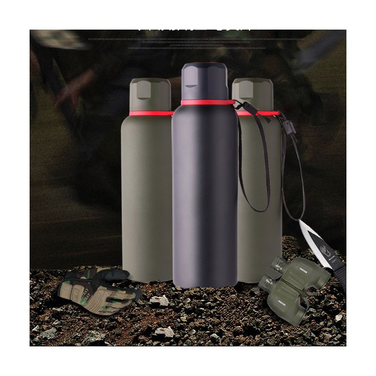 Stainless Steel Vacuum Insulated Thermos Bottle 550ML Sport Beverage Bottle - Black-7