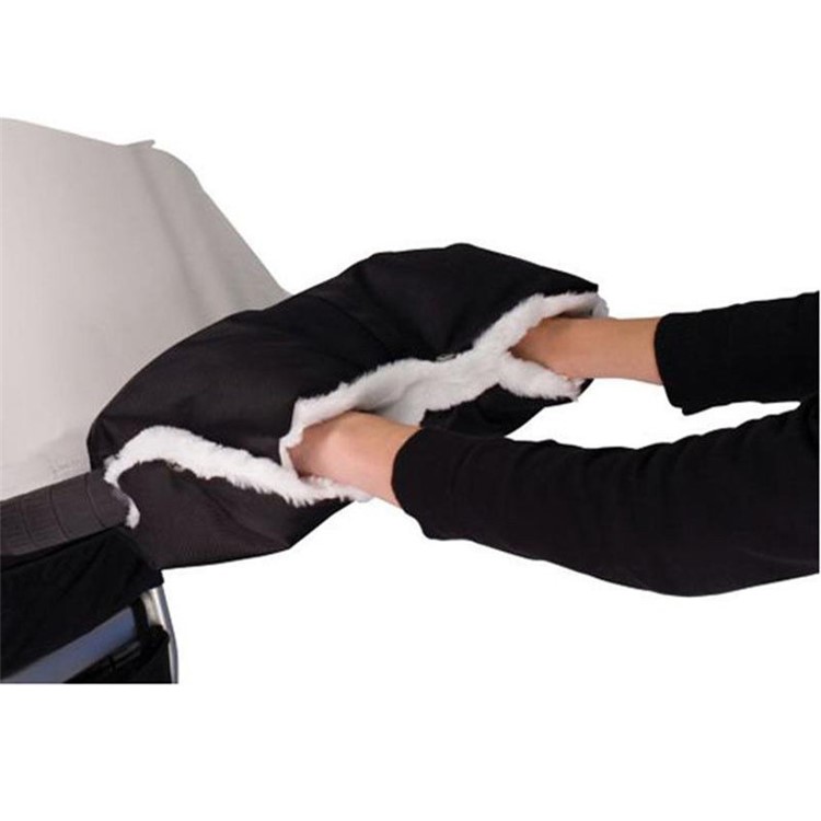 Baby Pram Stroller Warmer Gloves Pushchair Hand Winter Handlebar Muff - Black-6