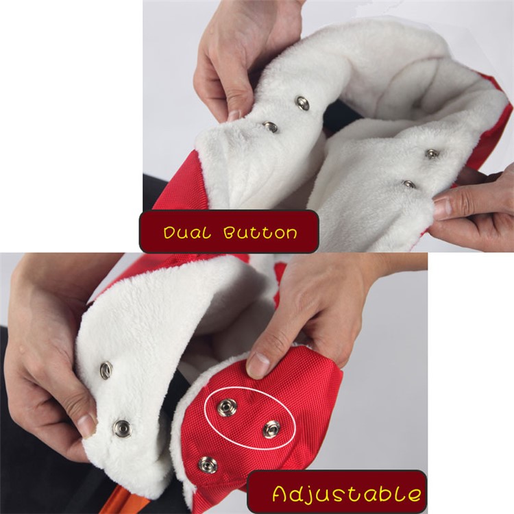 Waterproof Brand New and High Quality Warmer Gloves for Pushchair Handle - Red-2