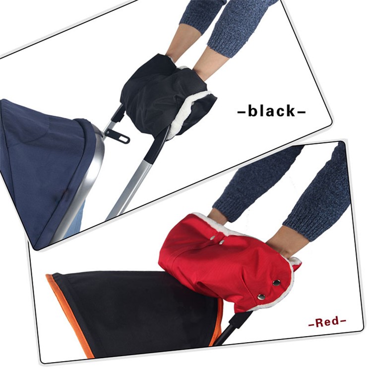 Waterproof Brand New and High Quality Warmer Gloves for Pushchair Handle - Red-5