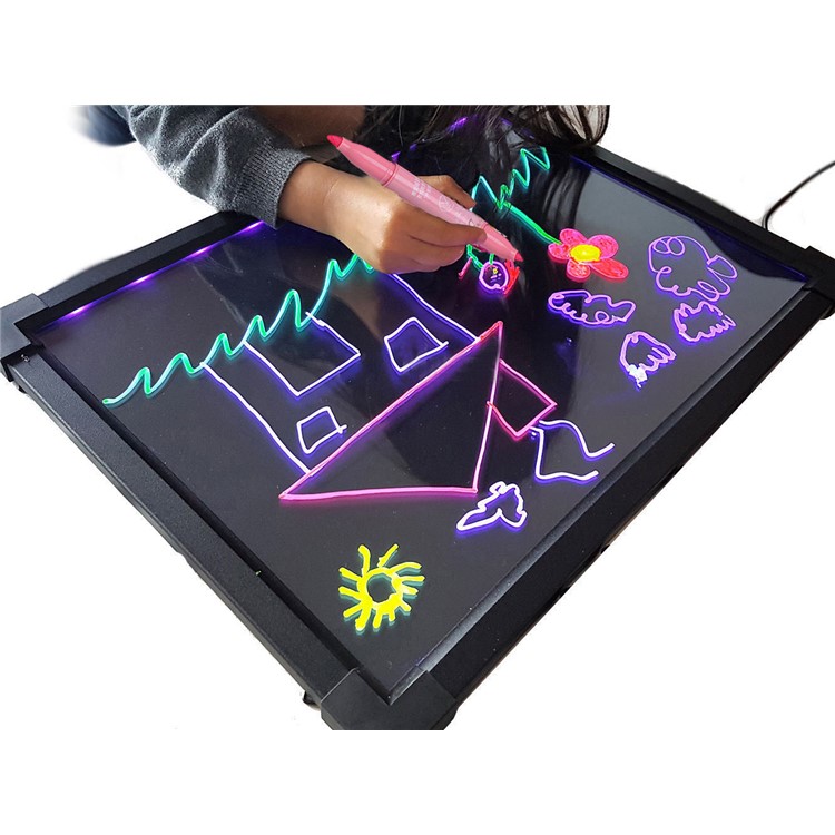 Flashing Illuminated Erasable LED Message Writing Board DIY Drawing Painting Sketching Pad, Size: 40x30cm - US Plug-5