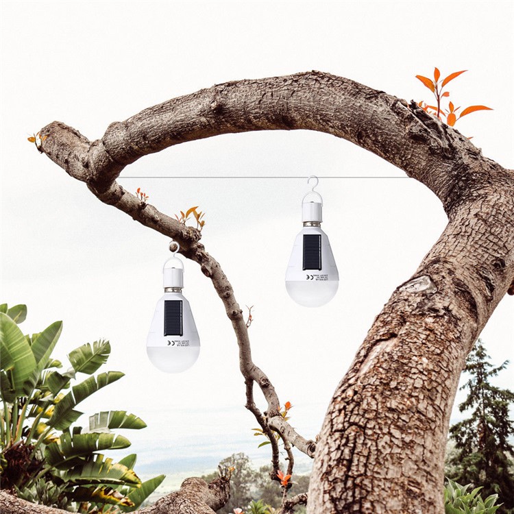 Portable Solar Panel Powered LED Bulb Emergency Lamps 12W-5