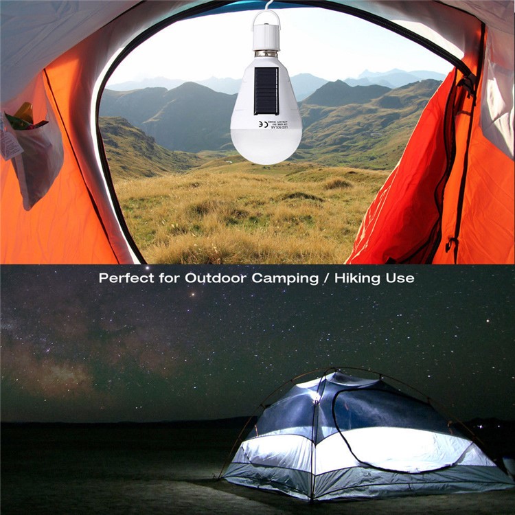 Portable Solar Panel Powered LED Bulb Emergency Lamps 12W-6