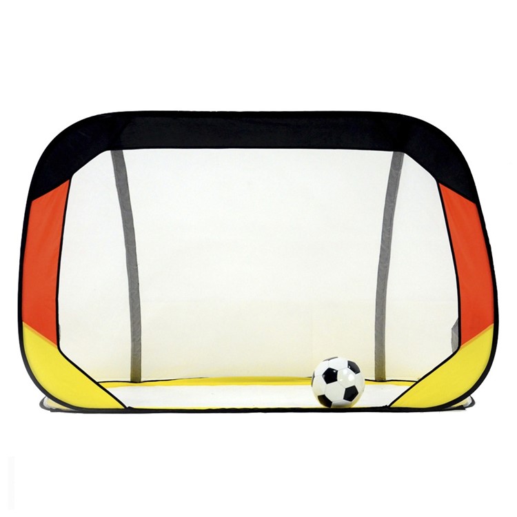 Folding Children Soccer Goal Door Set Kid Mini Football Goal Football Post Net Set - German Flag-1