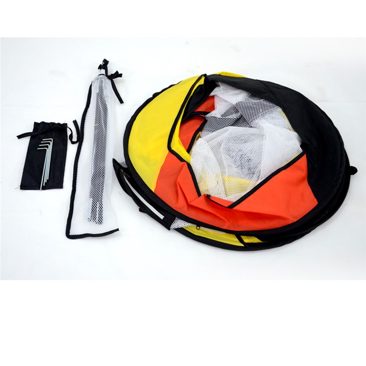 Folding Children Soccer Goal Door Set Kid Mini Football Goal Football Post Net Set - German Flag-3