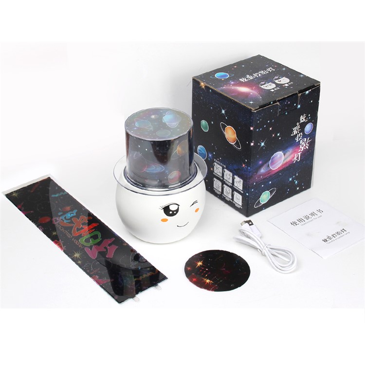 Magic Rotatable Projection Light Smart 4 Modes Dimmable Night Lamp - Gentleman Face-6