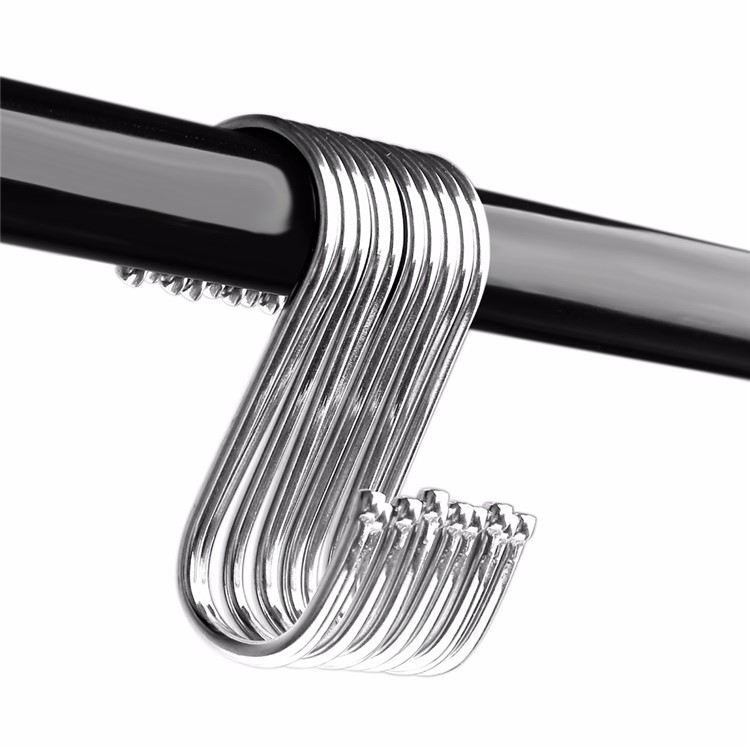 30Pcs/Set S Shaped Hanging Hooks Stainless Steel Hangers for Kitchen Bathroom-2
