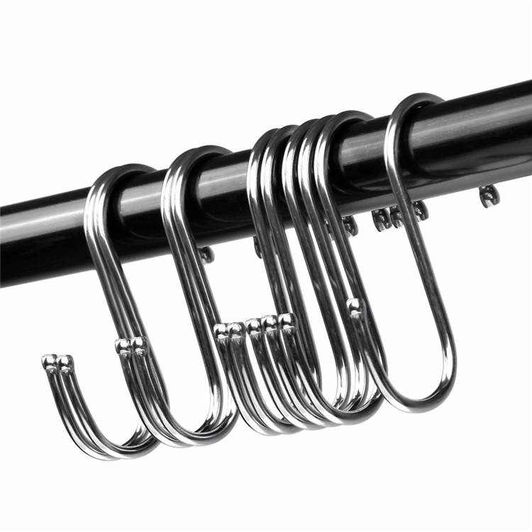 30Pcs/Set S Shaped Hanging Hooks Stainless Steel Hangers for Kitchen Bathroom-3